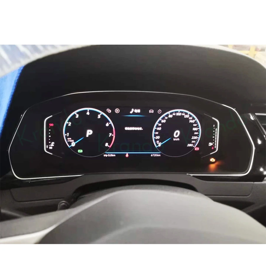Krando 12,3'' Drahtlose Carplay Auto Radio Für VW Passat B8 2016-2017 Linux cockpit LCD Tacho armaturenbrett virtuelle Instrument Image