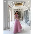 Bella personnaliser sirène hors de l'épaule robes de soirée sans bretelles dos nu en mousseline de soie robes de bal longueur au sol robe de mariée 2025