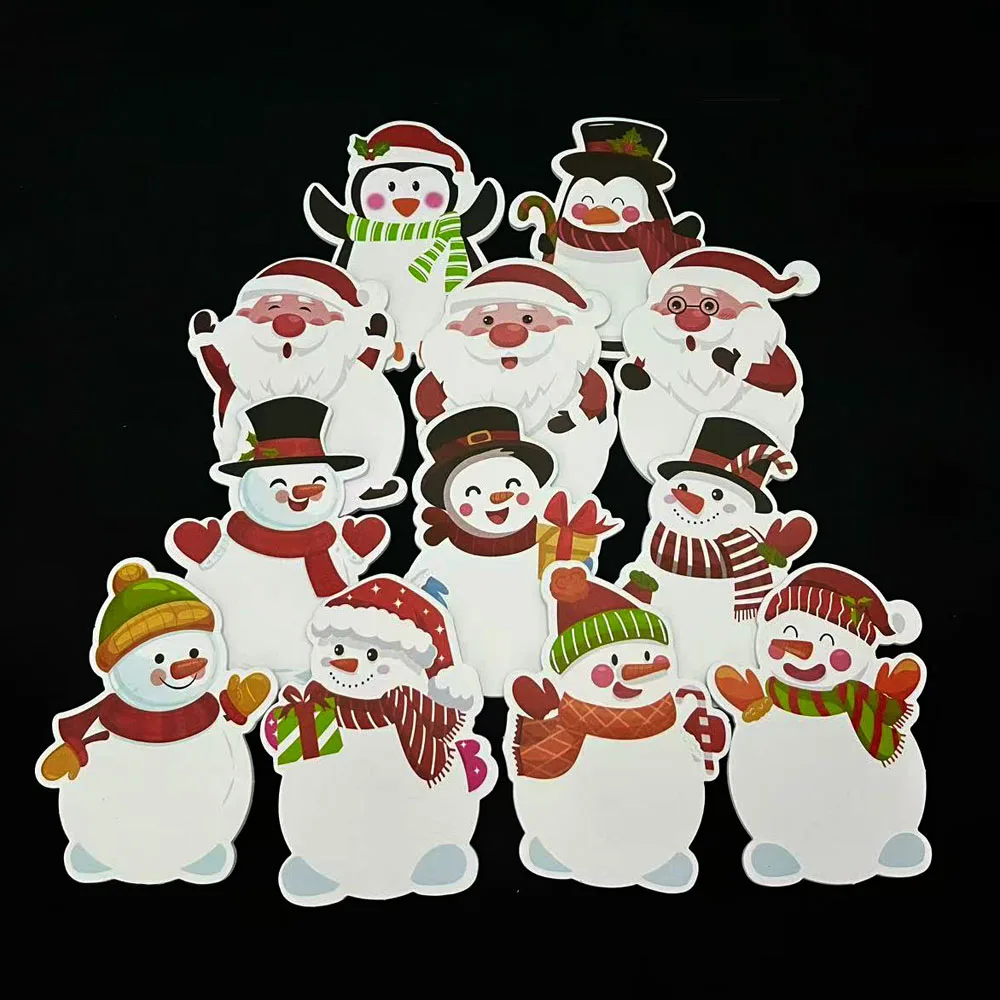 12 Stück Haftnotizen, niedliche Haftnotizblöcke, Haftnotizen, Weihnachtszubehör, Büro, Studenten, Nachricht, Notizbuch, Schreibwaren