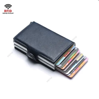 Anti-RFID Carbon Fiber Credit Card Holder Men's Wallet Business Card Case Bank Card Holder Metal Case Business Smart Wallet Gift