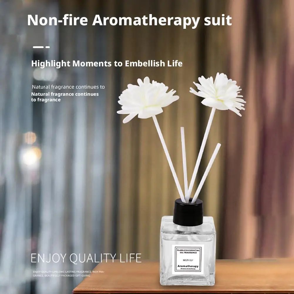 Feuerloses Aromatherapie-ätherisches Öl, natürlicher, langlebiger Lufterfrischer, Blumenduftöl mit Reed-Diffusor-Stick für Zuhause Image