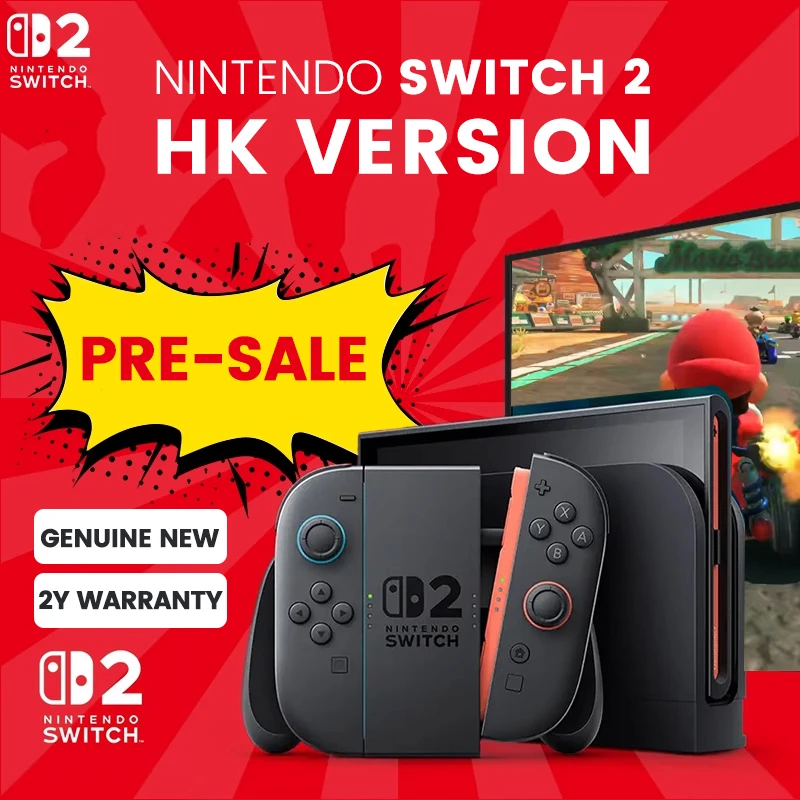 Nintendo Switch 2, mit Mario Kart World 7,9-Zoll-LCD-Display Joy-Con2-Griff, Konsole, stabiler TV-Modus, Videospiel, DLSS, HDR, 120 Hz
