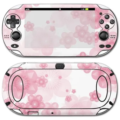 Stylish Design Vinyl Decal Skin Sticker For PSP Vita1000 Gaming Console Fresh Pink series customized