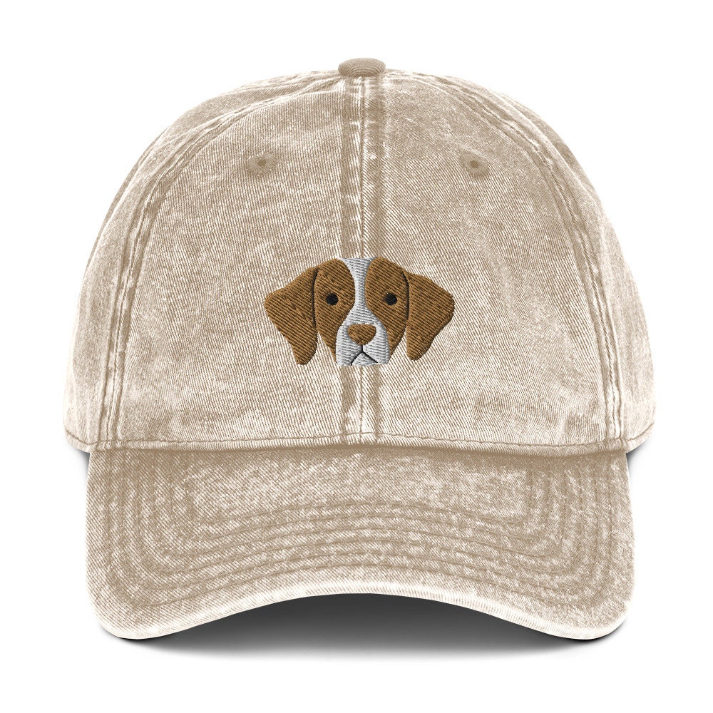Cappello con epagneul Breton, berretto ricamato, regali con epagneul Breton, berretto unisex vintage in twill di cotone, nuovi modelli di cappelli vin