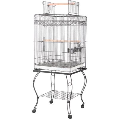 A&E Cage Company 20" X 20" Play Top Bird Cage, Black