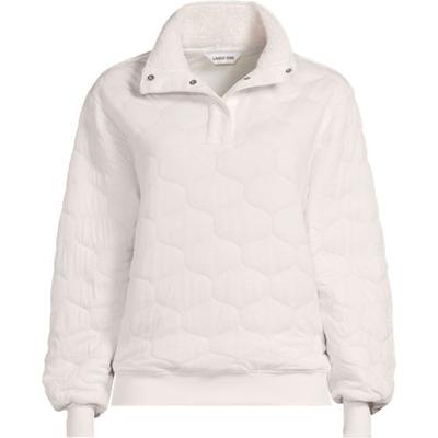 Onion Quilted Jacket, Women, size: 14-16, petite, Ivory, by Lands' End