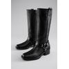 Stiefel ANISTON SHOES, Damen, Gr. 36, Normalschaft, schwarz, Lederimitat, modisch, Schuhe, Bikerstiefel mit Innen-Reißverschluss - NEUE KOLLEKTION