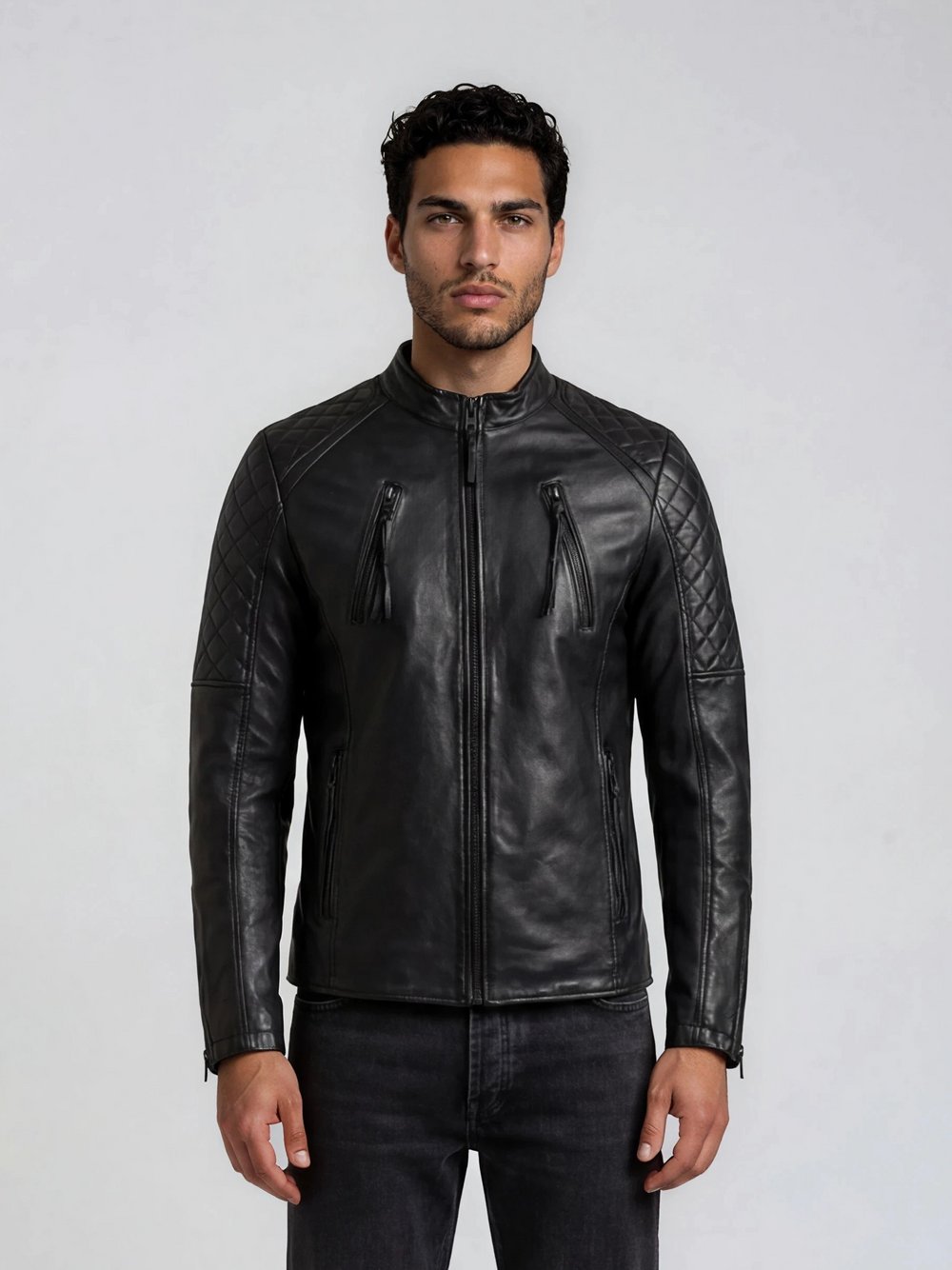 Trueprodigy Lederjacke Herren schwarz, M Image