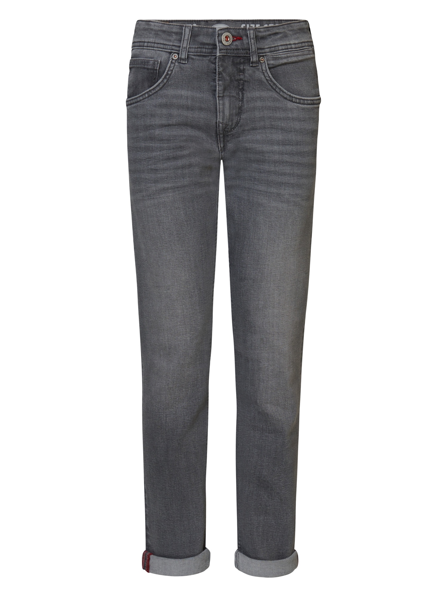 5-Pocket-Jeans PETROL INDUSTRIES "Russel Regular", Jungen, Gr. 128, N-Gr, grau, Denim/Jeans, Obermaterial: 83% Baumwolle, 15% Polyester, 2% Elasthan, regular fit, Jeans, for BOYS Image