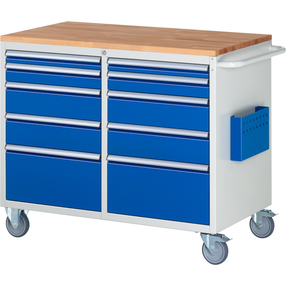 Montagewagen 1145x650x975mm 10xSchub-TA Top 25mm lichtgrau/enzianblau Image