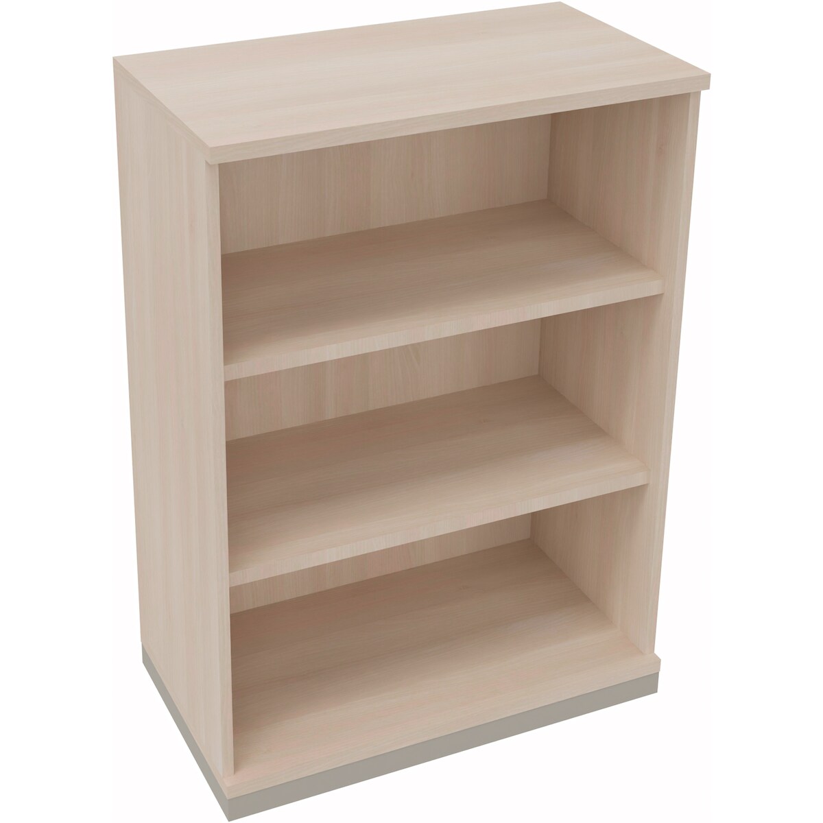 Soennecken Regal 3OH B800xT442xH1133mm Silberaluminium/Akazie Image