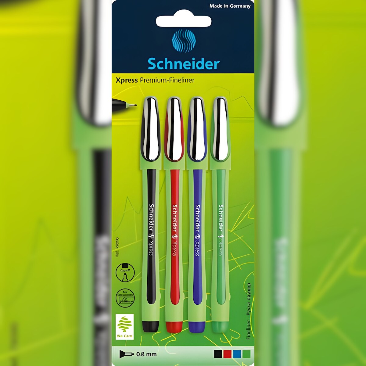 Schneider Premium-Fineliner Xpress sortiert, Blisterkarte mit 4 Stück Image