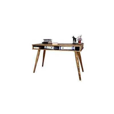 Ócrea Massivholz-Schreibtisch mit 4 sehr stabilen Beinen XXL- 120 x 60 Cm Image