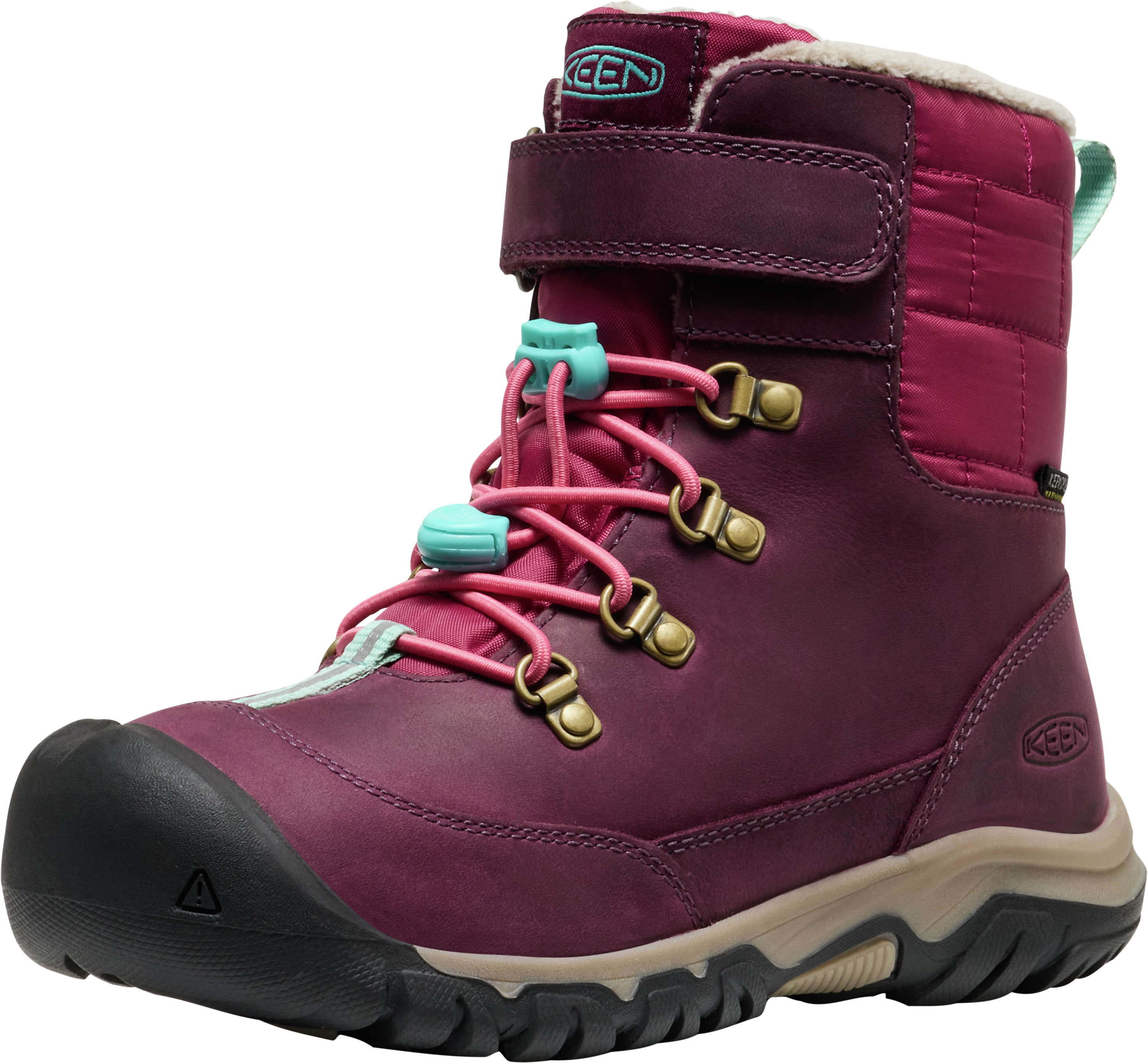 Winterstiefel KEEN "KANIBOU WP", Damen, Gr. 38, rosa (fig, pink lemonade), Leder, Textil, Sportlich, Schuhe