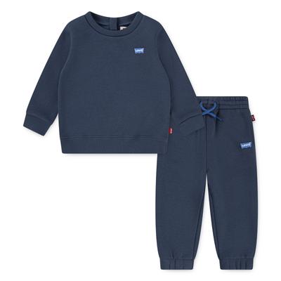 Neugeborenen-Geschenkset LEVI'S KIDS "LVN HOODIE,JOGGER SET", Baby, Gr. 6M (68), big dipper, angeraute Sweatware, Obermaterial: 60% Baumwolle, 40% Polyester, casual, KOB Set-Artikel, mit kleiner Label-Applikation Image