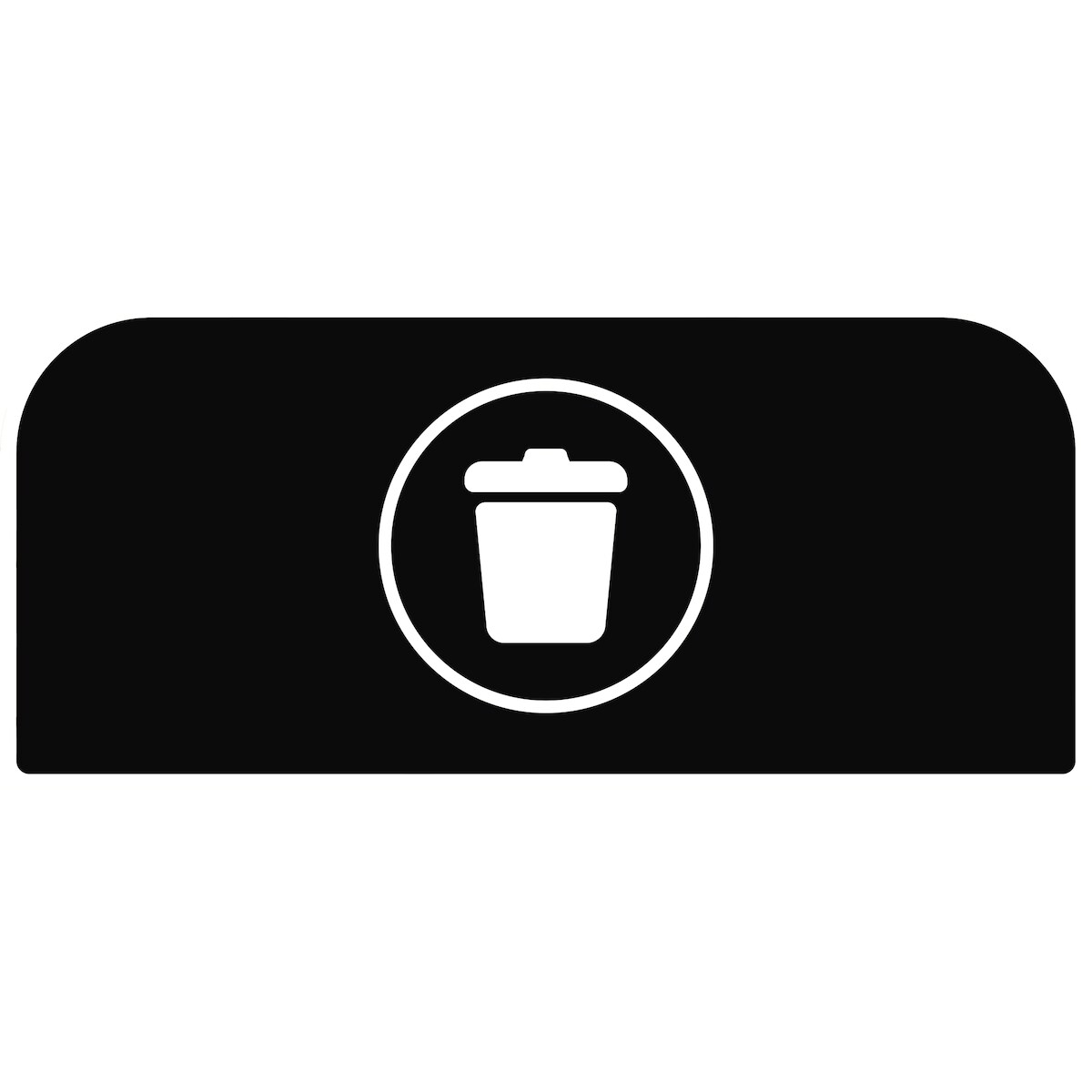 Rubbermaid Hinweisschild 2155310 f.Behältereinheit 57l Restmüll schwarz Image