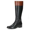 Stiefel CAPRICE, Damen, Gr. 38,5, Normalschaft, braun (schwarz, braun), Nappaleder, klassisch, Schuhe, Blockabsatz, Langschaft-Stiefel in Reiteroptik