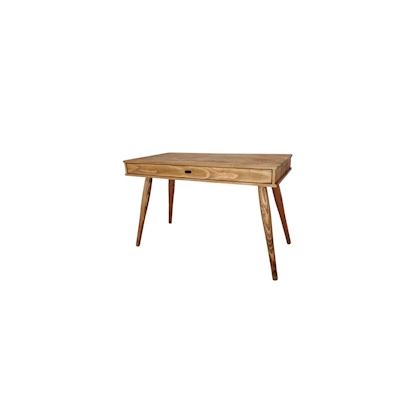 Ócrea Massivholz-Schreibtisch mit 1 Schublade und 4 sehr stabilen Beinen XXL- 130 x 60 Cm Image