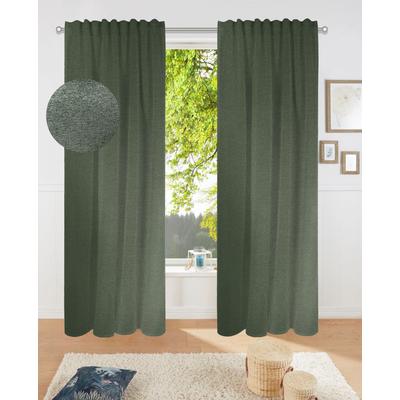 Gardine MY HOME "Fleuriss" Gr. 3, braun, B:135cm H:225cm, Polyester, Gardinen Image