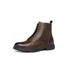 Winterboots GEOX "U MEIERN", Herren, Gr. 43, braun, Glattleder, klassisch, Schuhe, Stiefel mit Warmfutter, Größenschablone zum Download
