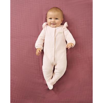 Strampler HUGGIES BABYWEAR "HUGG FOOTED COVERALL", Baby, Gr. 4, N-Gr, huggies crystal pink, Fleece, Obermaterial: 100% Polyester, casual, lang, Rundhals, Langarm mit Gummizug, Overalls, Pflegeleichte Fleece- Qualität Image