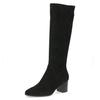 Stiefel CAPRICE, Damen, Gr. 38, schwarz, Textil, elegant, Schuhe, Blockabsatz, Langschaftstiefel in eleganter, runder Form