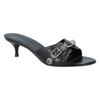Balenciaga Cagole 50 mm Sandalen 'Schwarzes Arena-Lammleder'