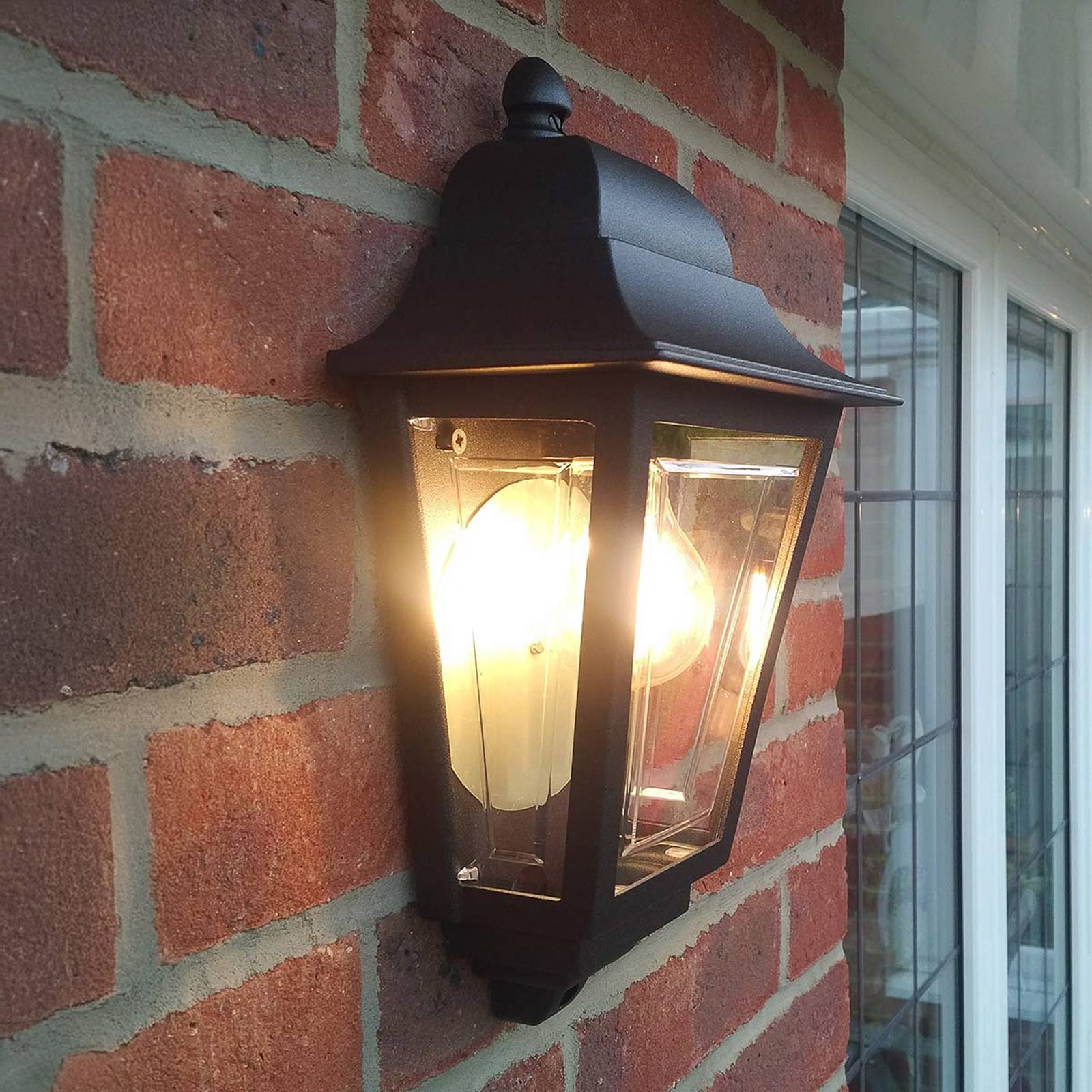 Elstead Outdoor Wall Light Deco Lane, dimmable, Black, Aluminium, Maritime, Outdoor Wall Light
