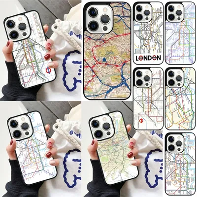 London Underground Tube Map Phone Case For iPhone 6 7 8 Plus Max SE 2020 16 13 14 15 Pro Max 12 Mini 11 15 Pro Max Cover