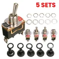 Nuovo 5set SPST 2pin Heavy 15A 250V ON-OFF ON-ON-OFF-ON SPST SPDT DPDT Power Rocker interruttore a levetta cappuccio impermeabile