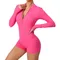 Tuta intera da donna Abbigliamento sportivo a maniche lunghe Abbigliamento da yoga ad asciugatura rapida Abbigliamento da allenamento con cerniera Abbigliamento sportivo intero da donna