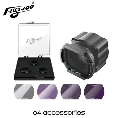 Flywoo O4 Accessories Flywoo O4 Wide-Angle Lens 155°​​ For O4 Air Unit and ND4 ND8 ND16 for Drone Camera O4 Camera Shell Set