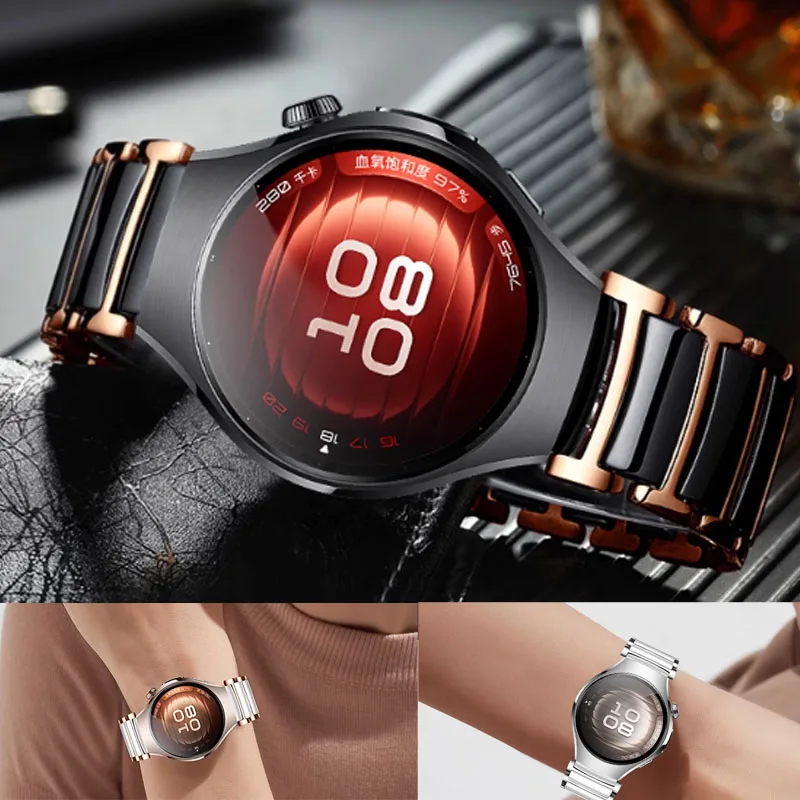 22mm Luxus Keramik Armband Für Huawei Uhr 5 46mm/GT5 4 3 2 5Pro Metall Band Für Huawei Uhr Knospen GT3 2Pro GT2e GSPro GS4 3 3i Image