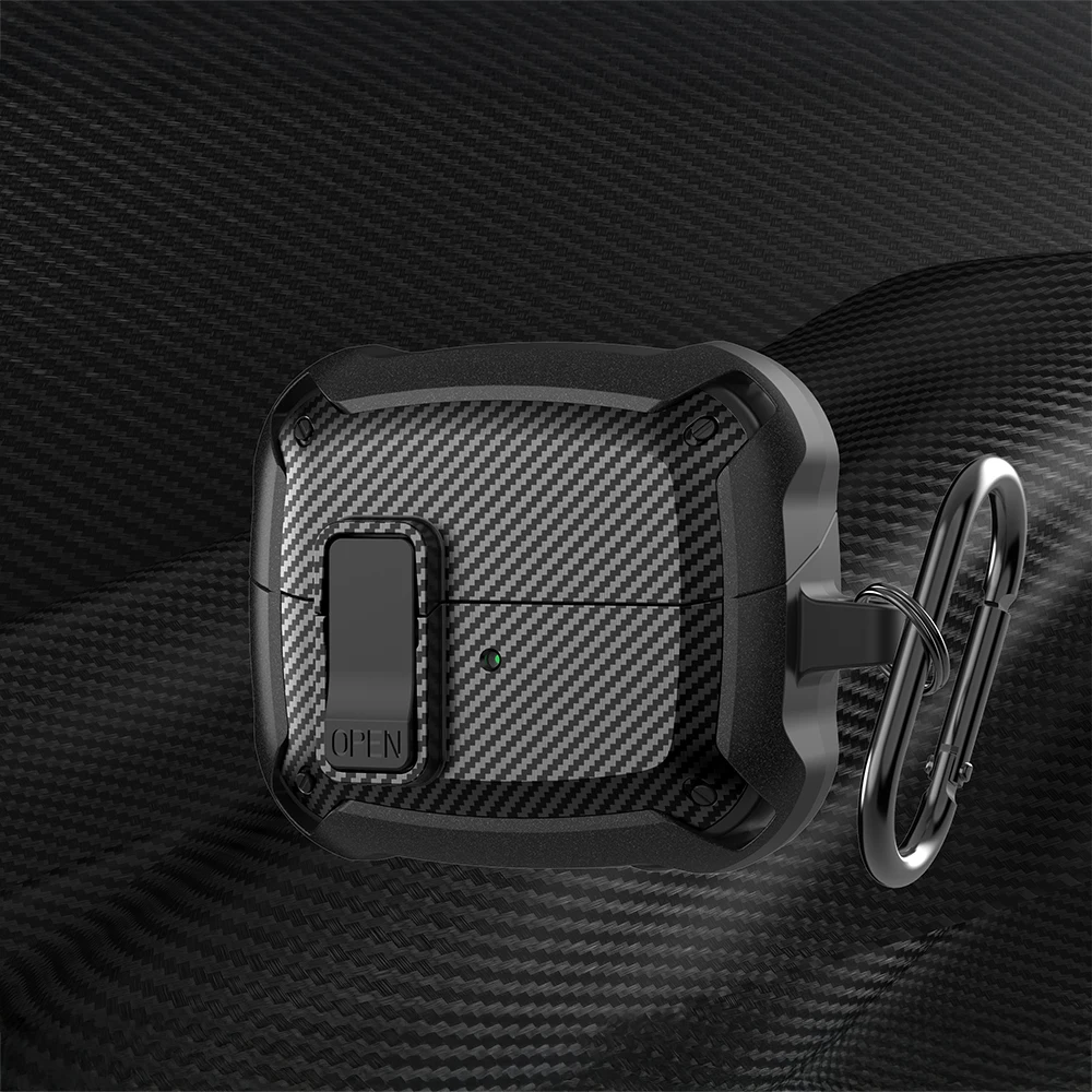 Für Buds 3 Pro Samsung Hülle mit Secure Lock Militär stoßfeste Schutzhülle für Männer für Samsung Galaxy Buds 3/Buds3 Pro Image