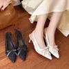 Modische neue Mesh elegante Bankett hochhackige Sandalen Sommer spitze sexy/bequeme Fliege schlanke Ferse Party Damenschuhe
