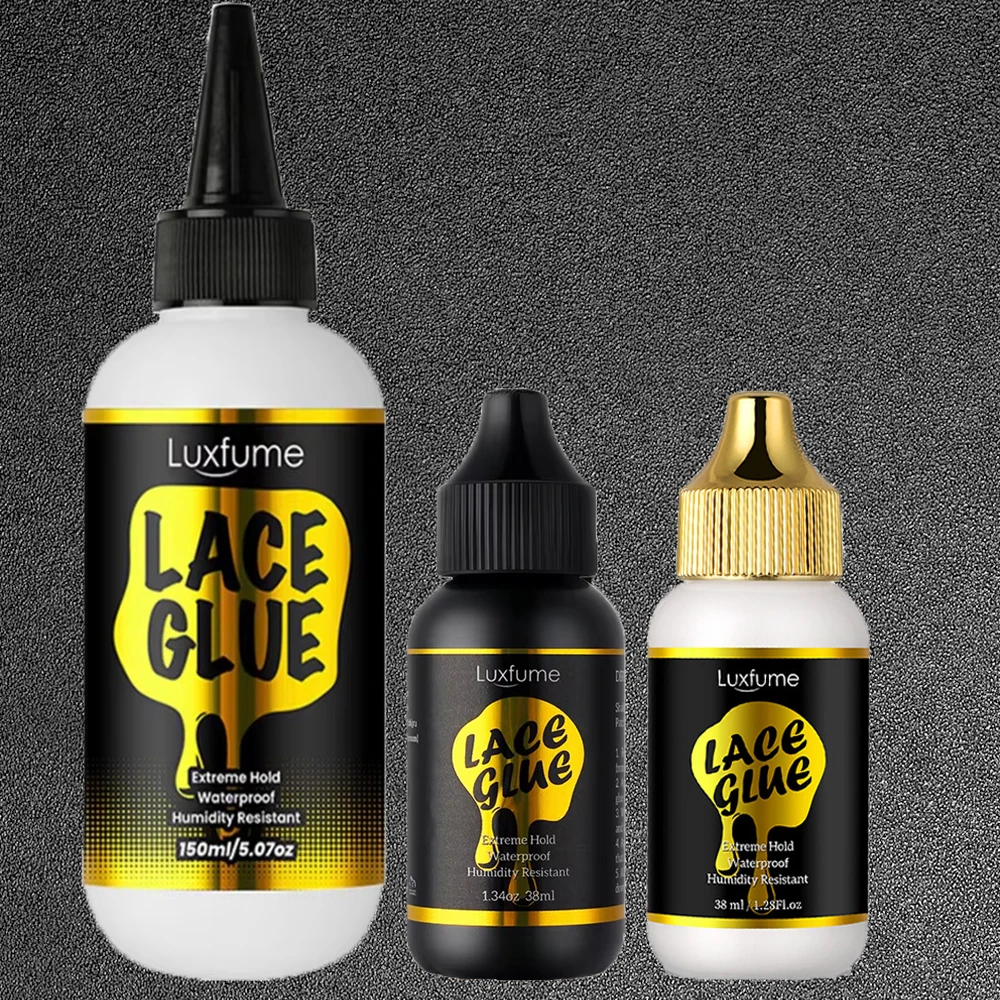 150 ml/38 ml Perücken-Montageset-Set, Kleber, Perückenkleber, stark klebende Klebstoffe für Spitzenfront, wasserdichte Kantenkontrolle für Spitzenperücken Image