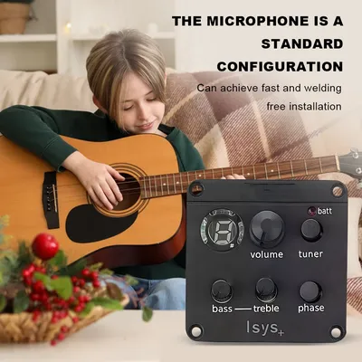 Akustische Gitarre Pickup Mic Blend Preamp Piezo Pickup Klassische Akustische Gitarre EQ Tuner Piezo Pickup für Fishman ISYS + Zubehör