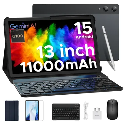 DOOGEE Tab E3 Pro 2 in 1 Tablet PC Gemini AI 13'' IPS Display 8GB 256GB 11000mAh Battery Android 15 High Quality Quad Speakers