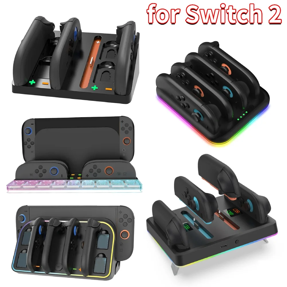 Controller-Ladestation für Switch 2 Joycons Ladestation für Switch-Zubehör, unterstützt 4 Joy-Con Image