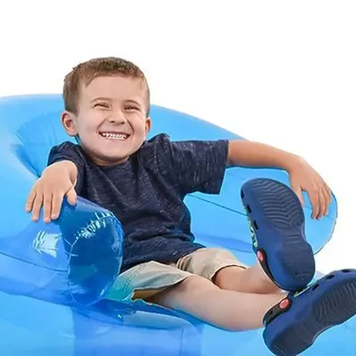 Inflatable Chair Single Seat PVC Transparent Inflatable Sofa Portable Foldable Blow Up Chair For Bedroom Camping Beach Balc V5B8
