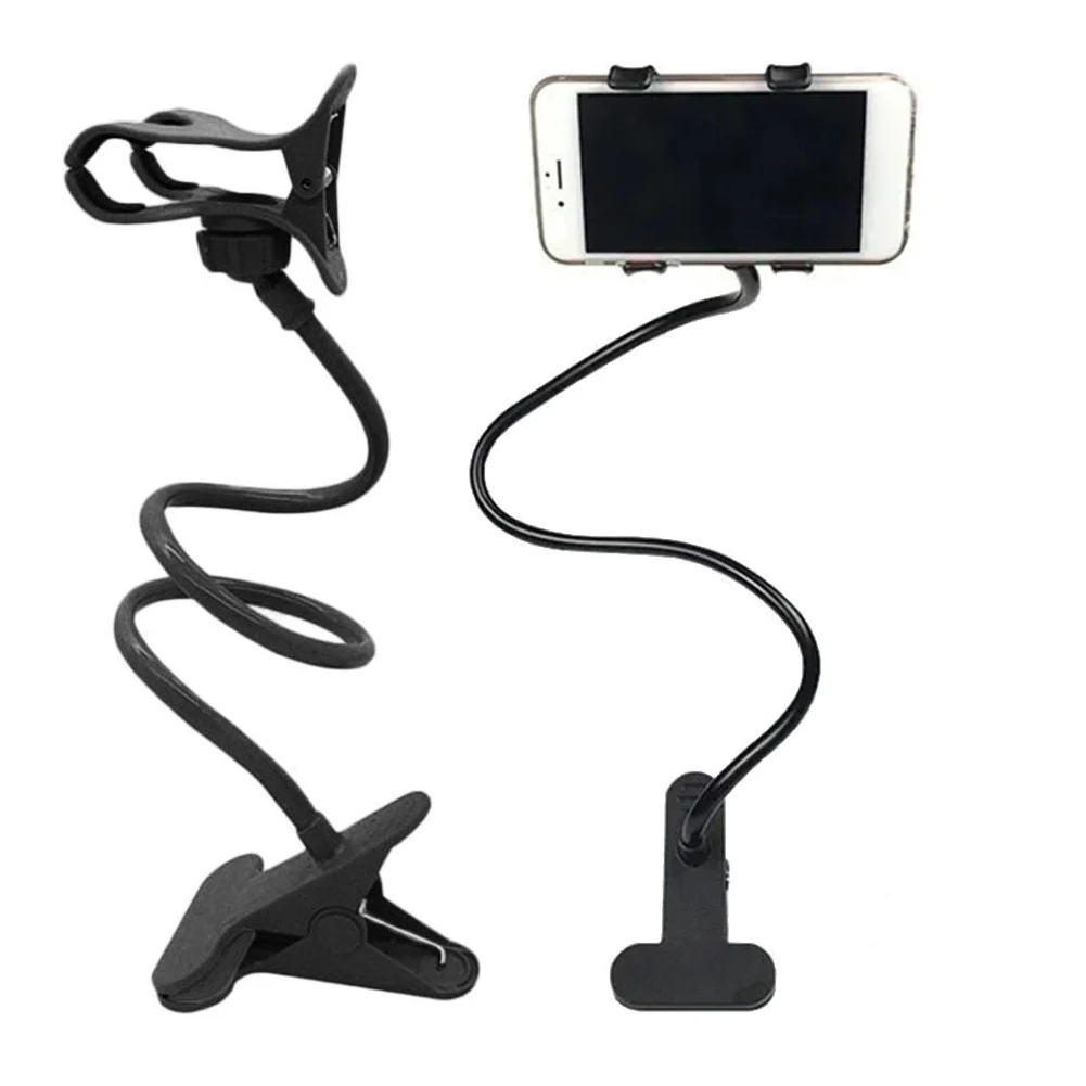 Supporto per telefono cellulare con staffa pigra universale flessibile 1/2PCS portatile 360 ° Clip per staffa da tavolo per letto con morsetto a collo di cigno regolabile