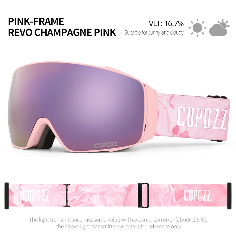 COPOZZ Skibrille, magnetische Anziehungskraft, Doppellinse, Antibeschlag, UV400-Schutz, für Herren und Damen, neue Outdoor-Sport-Skibrille ﻿ Image