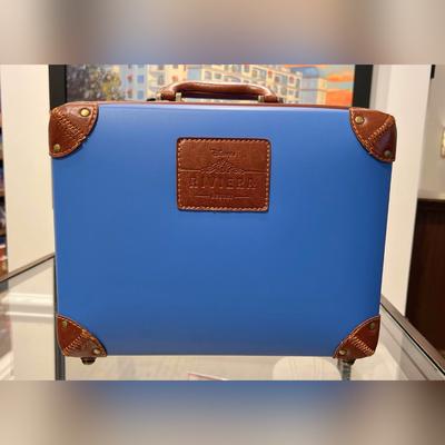 Disney Bags | Disney Parks Riviera Resort Carry Luggage | Color: Blue/Brown | Size: Os