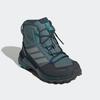 Wanderschuh ADIDAS TERREX "AX4R MID CLIMAWARM+ KINDER", Gr. 31, preloved teal, matte silber, pure teal, Synthetik, Textil, sportlich, Schuhe