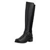 Stiefel REMONTE, Damen, Gr. 42, Varioschaft, schwarz, Leder, Textil, klassisch, Schuhe, Langschaftstiefel, Stretch-Stiefel, Blockabsatz, Innenreißverschluss