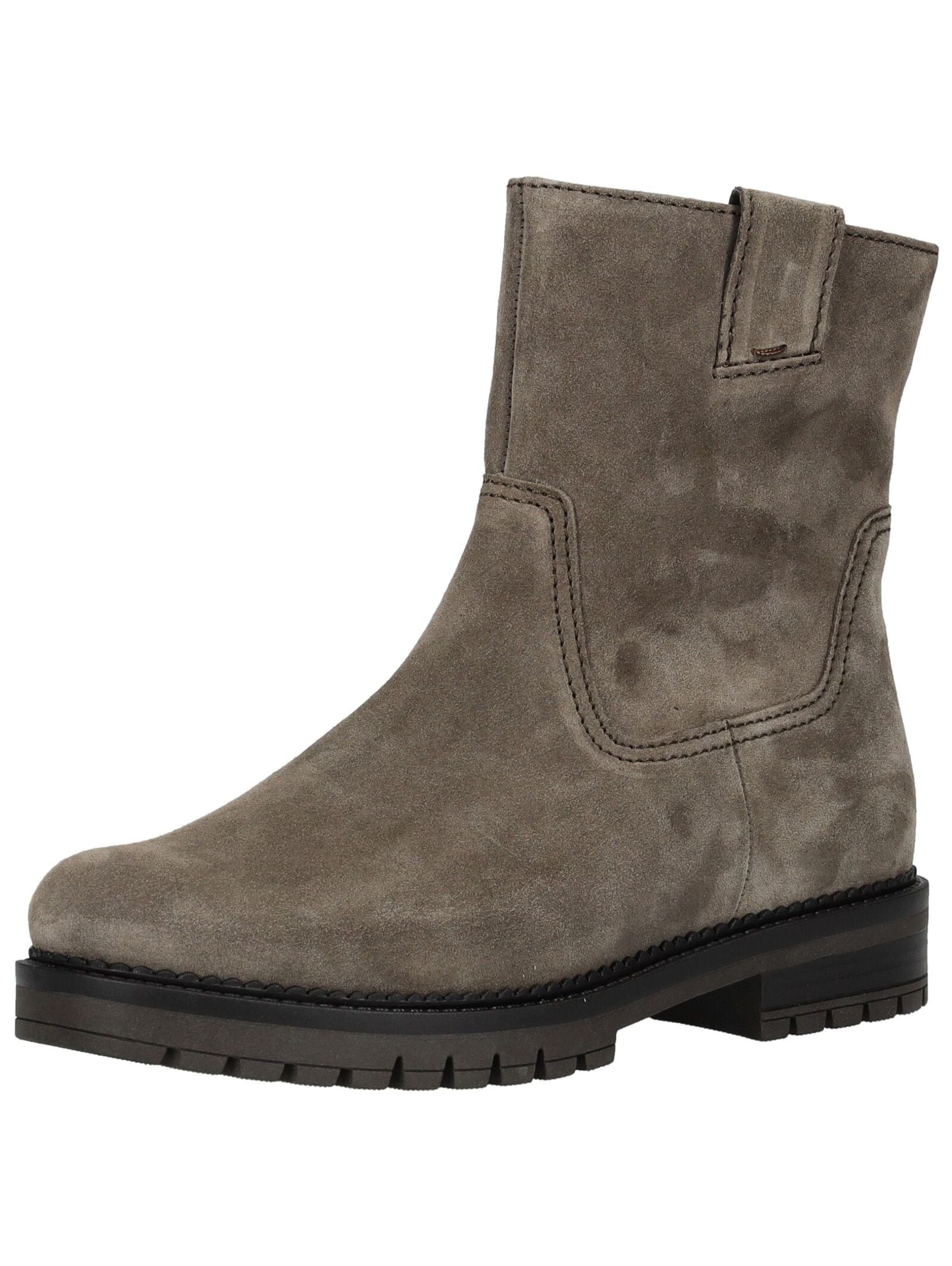 Stiefelette GABOR COMFORT "Gabor Comfort Stiefelette Veloursleder", Damen, Gr. 40,5, grau, Veloursleder, Casual, Schuhe