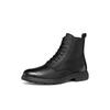 Winterboots GEOX "U MEIERN", Herren, Gr. 41, schwarz, Glattleder, klassisch, Schuhe, Stiefel mit Warmfutter, Größenschablone zum Download