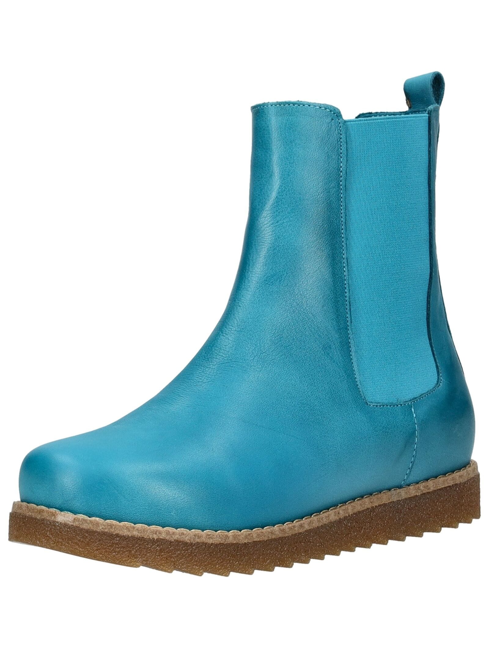 Stiefelette ANDREA CONTI "Andrea Conti Stiefelette Leder", Damen, Gr. 40, türkis, Leder, Casual, Schuhe