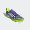 Fußballschuh ADIDAS PERFORMANCE "F50 LEAGUE LACELESS FIRM/MULTI-GROUND BOOTS KINDER", Gr. 37, lila rush, cloud weiß, lucid lemon, Synthetik, Textil, sportlich, Schuhe, geeignet für Rasen- und Kunstrasenplätze
