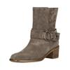 Stiefelette GABOR "Gabor Stiefelette Veloursleder", Damen, Gr. 40,5, braun (braun, grau), Veloursleder, casual, Schuhe